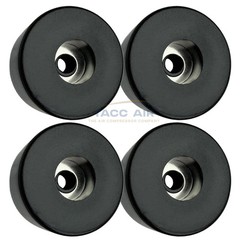 4 PC Pack 1.5″ x 3/4″ Round Air Compressor Rubber Feet / Foot Vibration Pad Set