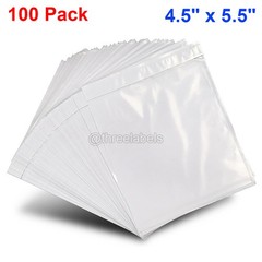 100 4.5″x5.5″ Clear Adhesive Top Loading Packing List/Shipping Label Envelopes