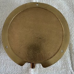 Vintage 7″ Brass Steam Compound Pressure Gauge U.S. Gauge Co. Steampunk