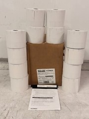 12 Rolls Iconex 3-1/8″ x 270′ Standard Sticky Media Linerless Labels 9023-1253