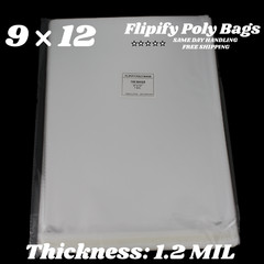 9×12 Clear Resealable T-Shirt/Apparel Self Seal Cello Lip Tape Poly Plastic bags