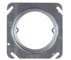 6PK- 2-Gang 4in. 4.3 cu.in Pre-Galvanized Metal Square Mud Ring-5/8in Raised