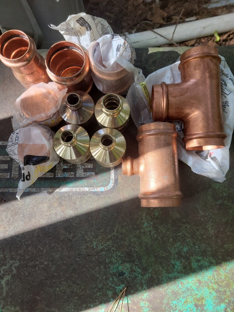 Lot 2″ Propress Fittings Tees 2×3/4 Reducers Caps Couplings 2inch Propress Lot