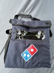 Domino’s Pizza Insulated Delivery Bag Blue Carry Tote Food Carrier Grub Hub Dash