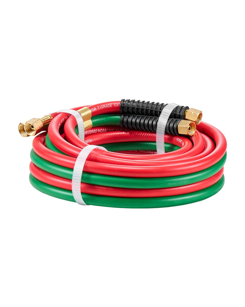 Oxygen Acetylene Hose 1/4-Inch x 15FT T Grade Hose 300PSI Max Working Pressure