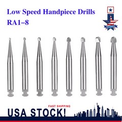 5Pcs Dental Round Carbide Bur for Slow Speed Latch Type RA 1# – 8# Burs
