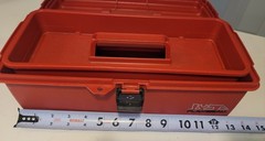 Flambeau 47202 Tool Box Plastic Red 14-1/2 In W X 7-1/2 In D X 5 In H
