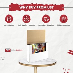 Vinyl Record Mailers White Holds 1 – 4 Records 12″ LP Cardboard 50 100 to 1000