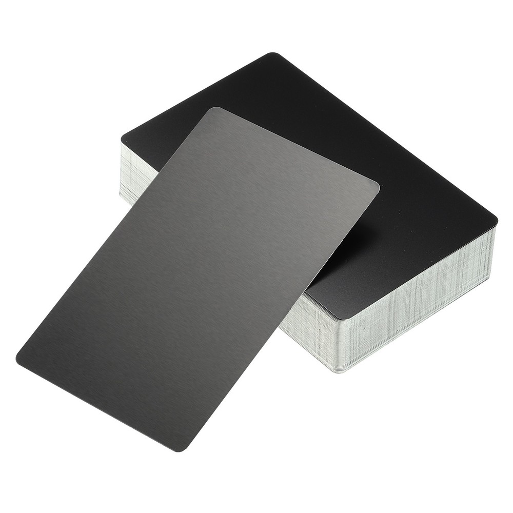 100 Pack Metal Business Cards Blank 3.4×2.1″ Aluminum Laser Engrave Printable