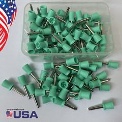 100Pcs Dental Rubber Prophy Teeth Polish Polishing Cups Latch Type Brushes USA