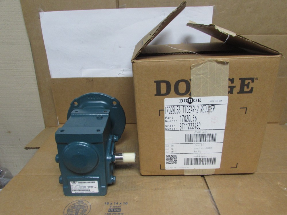 DODGE 17Q20L56 TIGEAR-2 RIGHT ANGLE GEAR REDUCER 20:1 ( NEW – IN BOX )