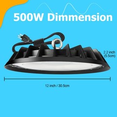 20Pack 500W UFO Led High Bay Light Industrial Commercial Factory Warehouse Light