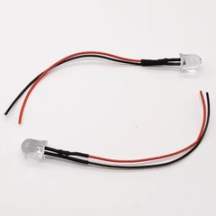 5/10Pcs 8mm Straw Hat LEDs Bulb 2V 3V 6V 9V 12V 24V~220V Pre-Wired 20cm 6-Colors