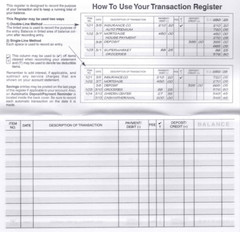 12 Checkbook Transaction Registers 2026-2027-2028 Calendars Check Book Bank