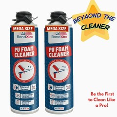 BondXtra Spray Foam Gun Cleaner 2×16.9 Professional Applicator Residue Remover
