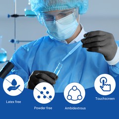 JMU Nitrile Disposable Gloves Powder Latex Free 3.5 Mil XS-XL Up to 4000pcs