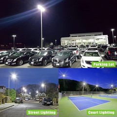 Dusk to Dawn 320W 120V LED Shoebox Area Light Commercial Security Flood Lighting