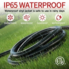 25 FT 10 Gauge Extension Cord Outdoor, Heavy Duty Weatherproof & Flame Retard…