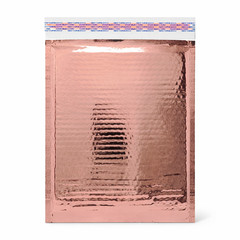 #0 6.5×9 Rose Gold Metallic Bubble Mailers Padded Foil Peel & Seal 20-500