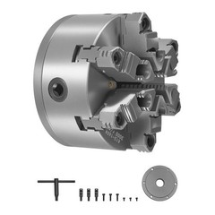 6-Jaw Lathe Chuck, 6 Inch (160 mm), Self-Centering Chuck with D1-4 Cam Lock Back