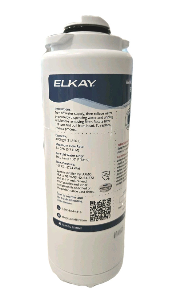 Elkay 51300C WaterSentry 3000 Gal Water Filter Bottle Filler No RFID NO CAP