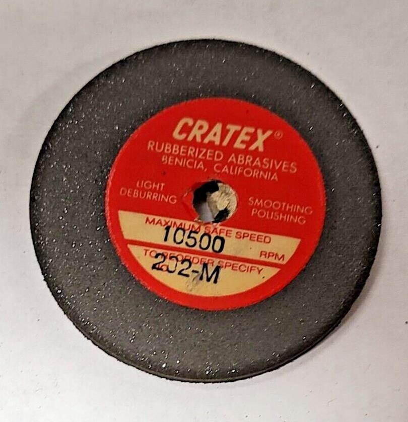 Cratex Rubberized Straight Wheel 202-M Brand New 10500 RPM 2 x .150 Thickness