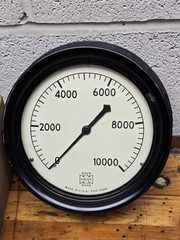Vintage U.S. Gauge Co. 6″ Steam Pressure Gauge 10,000psi Steampunk NEW