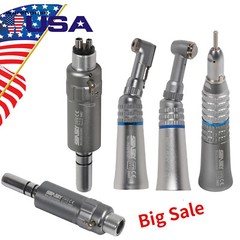 NSK Style Dental Low Speed Handpiece Straight Contra Angle Air Motor 1:1 Attach