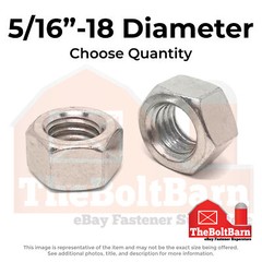 5/16″-18 Stainless Steel Finished Hex Nuts (Choose Qty)