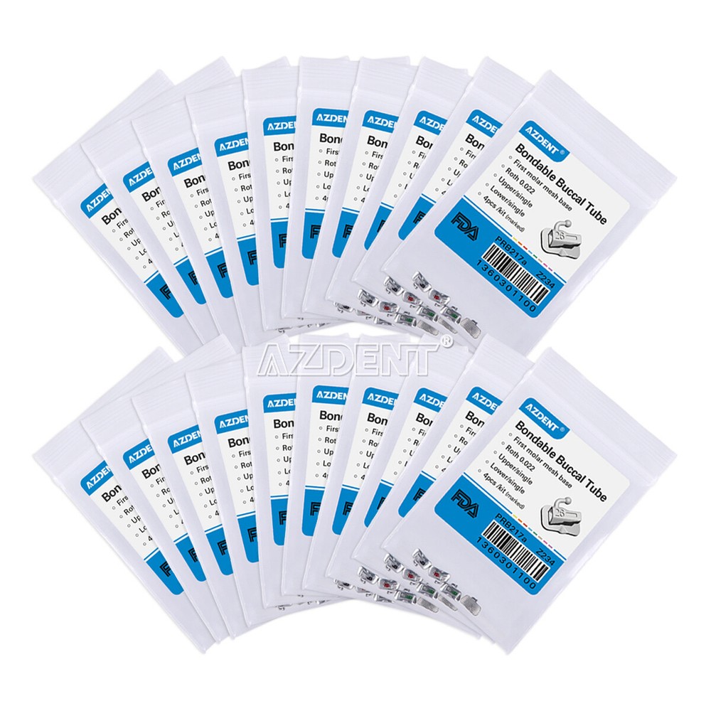 Dental Orthodontic Buccal Tubes 1st Roth.022″ Non-Conv Bondable Molar Laser Mark