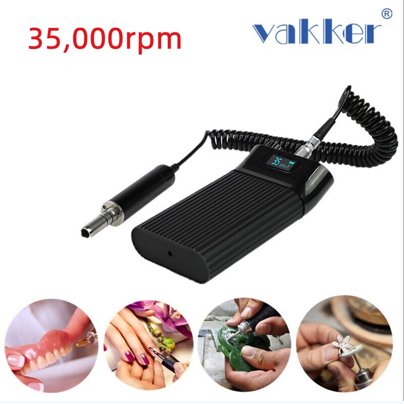 35K Dental Lab Brushless Portable Polish Micromotor Drill Polishing Unit E-type