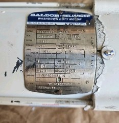 Baldor Reliance Washdown Duty Electric Motor 0.75HP 34-6912-186561