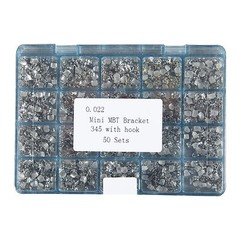 4 Box Dental Metal Orthodontics Brackets Brace MINI MBT.022 345 Hooks 50 Set/box