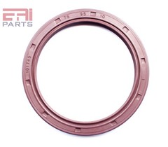 EAI 75x95x10mm FPM/FKM Oil Shaft Rotary Seal w/ Stainless Steel Spring Dbl Lip