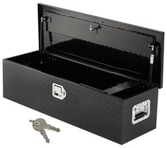 39in Aluminum Truck Tool Box Security Lock Wider Handles Waterproof Black