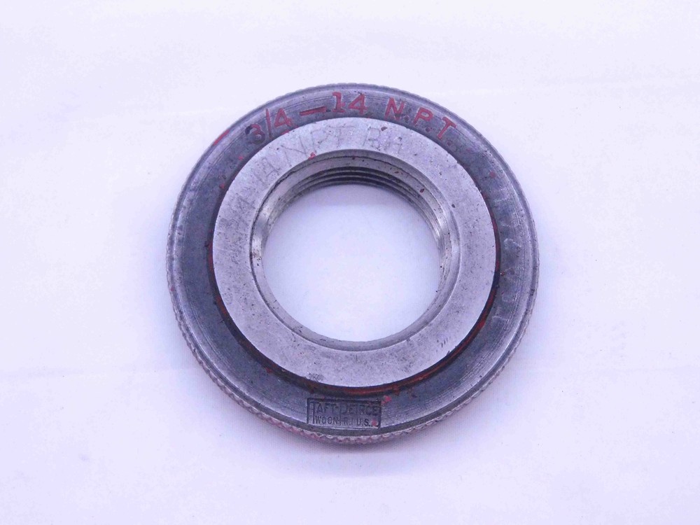 3/4 14 NPT L1 PIPE THREAD RING GAGE .75 .750 .7500 N.P.T. NATIONAL TAPER CHECK