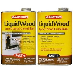 Abatron LiquidWood 2 Quart Kit, Two Part Structural Epoxy Wood Hardener and
