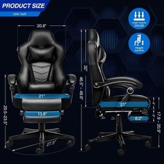 ELECWISH Criss Cross Legged Chair w/ Wheels Armless Swivel Office Desk Chair