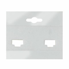 100 White Plastic Jewelry Earring Cards Clip on Earring Cards 2″ x 2″