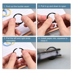 Loose-Leaf Binder Rings, 45mm/ 1.8″ Metal Book Ring Key Holder Purple, 10Pack