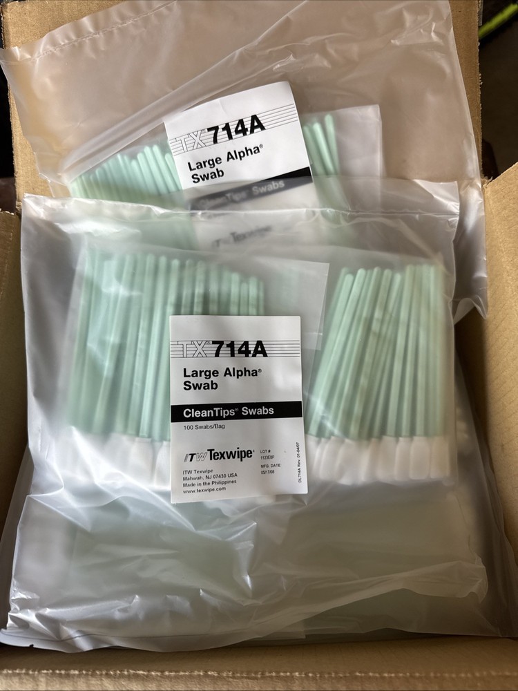 Large Alpha® TX714A Inner Bags:100 swabs/bag (2 inner bags of 50 swabs)