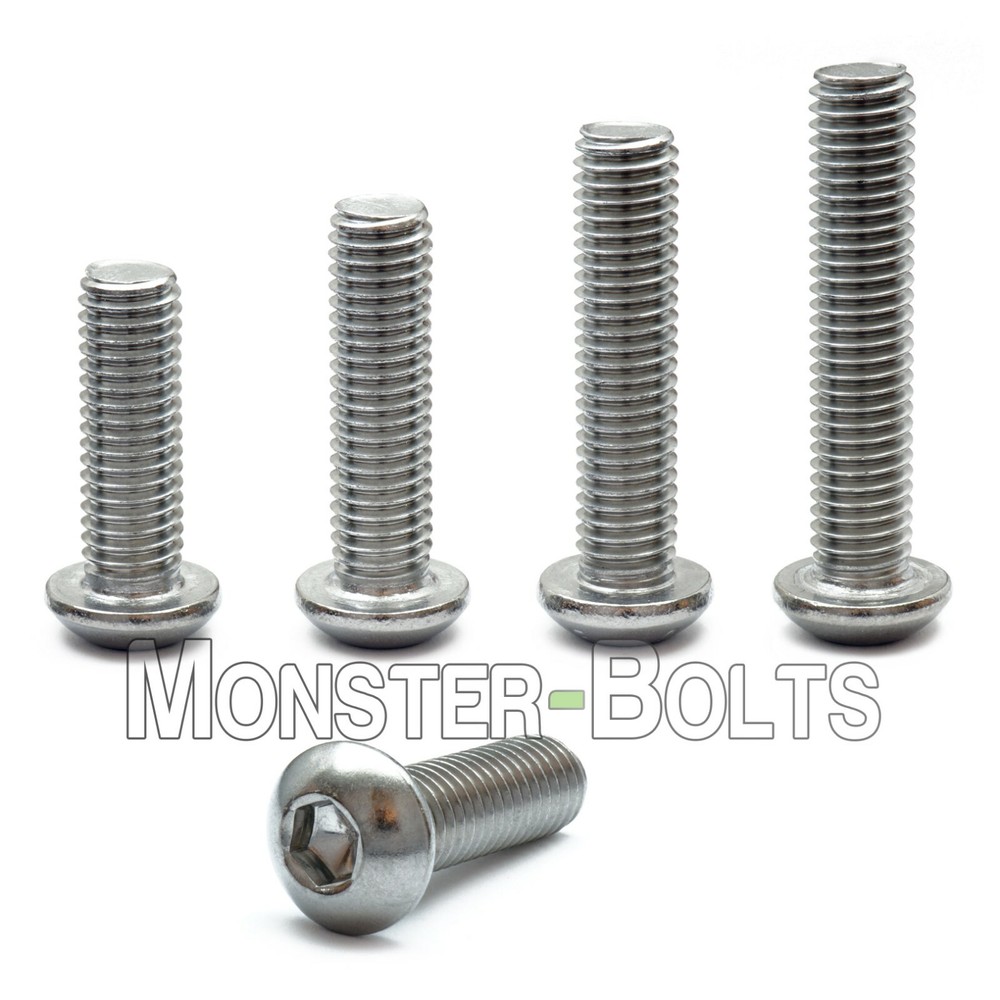 M5 Stainless Steel Button Head Socket Cap Screws A2, Metric ISO 7380 0.80 Coarse