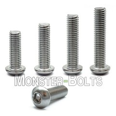 M5 Stainless Steel Button Head Socket Cap Screws A2, Metric ISO 7380 0.80 Coarse