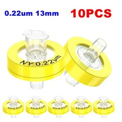 500PCS Nylon Membrane Syringe Filter 13mm/25mm Diameter 0.45μm/0.22μm Pore Size