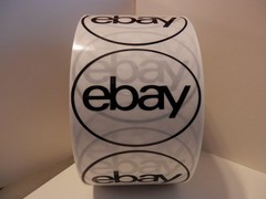 eBay-Branded shipping supply logo 3.625″X3″ Oval Clear Film Sticker Label 100/rl