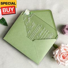 50 PCS/Pack A7 Envelopes, 5.25 x 7.5” Sage Green Envelopes For 5 x 7” Weddings