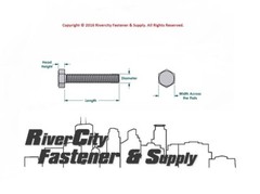 (50) 1/2-13×2-1/2 Grade 8 Tap Bolts 1/2x13x2.5 Hex Head Screws Full Thread