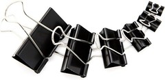 Binder Clips Paper Clamps Assorted Sizes 100 Count (Black), X Large, Large, Medi