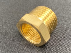 4 PK Hex Reducer Bushing 1/2″ Male x 3/8″ Female NPT Adapter Pipe Fitting Brass