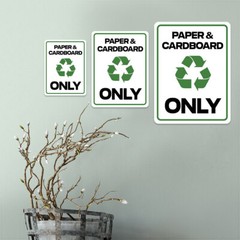 Portrait Round Plus Paper & Cardboard Only Wall or Door Sign